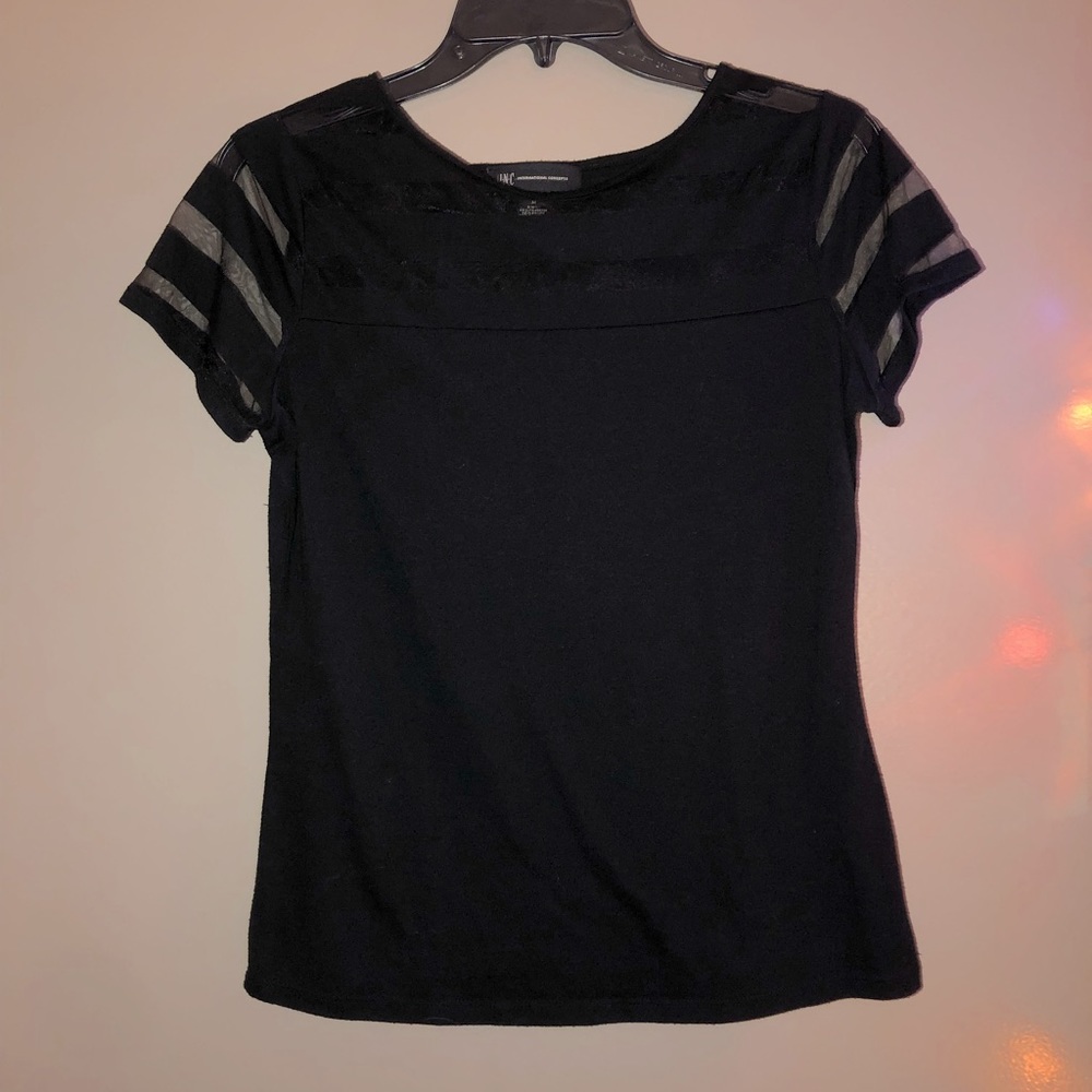 INC Sheer Stripes T-Shirt